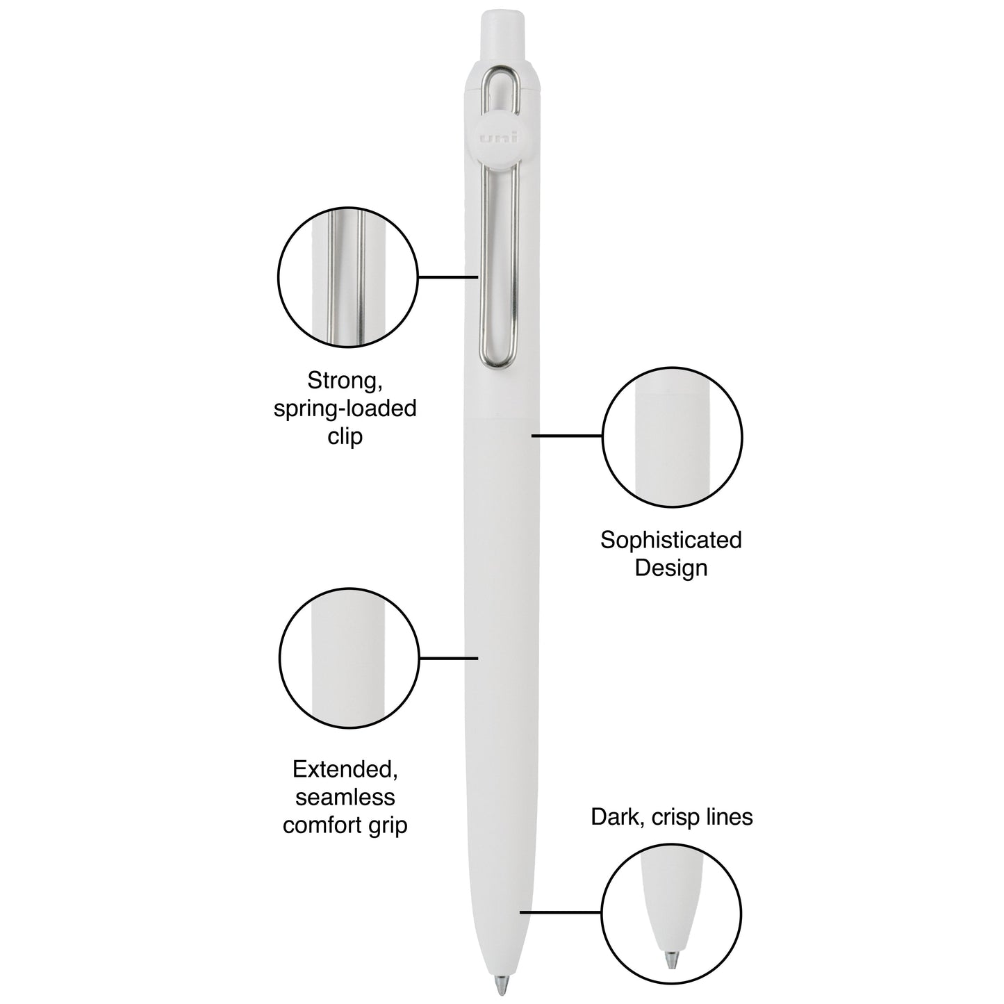 uniball™ Zento, 0.7 mm, Liquid Gel Ink Retractable Pens