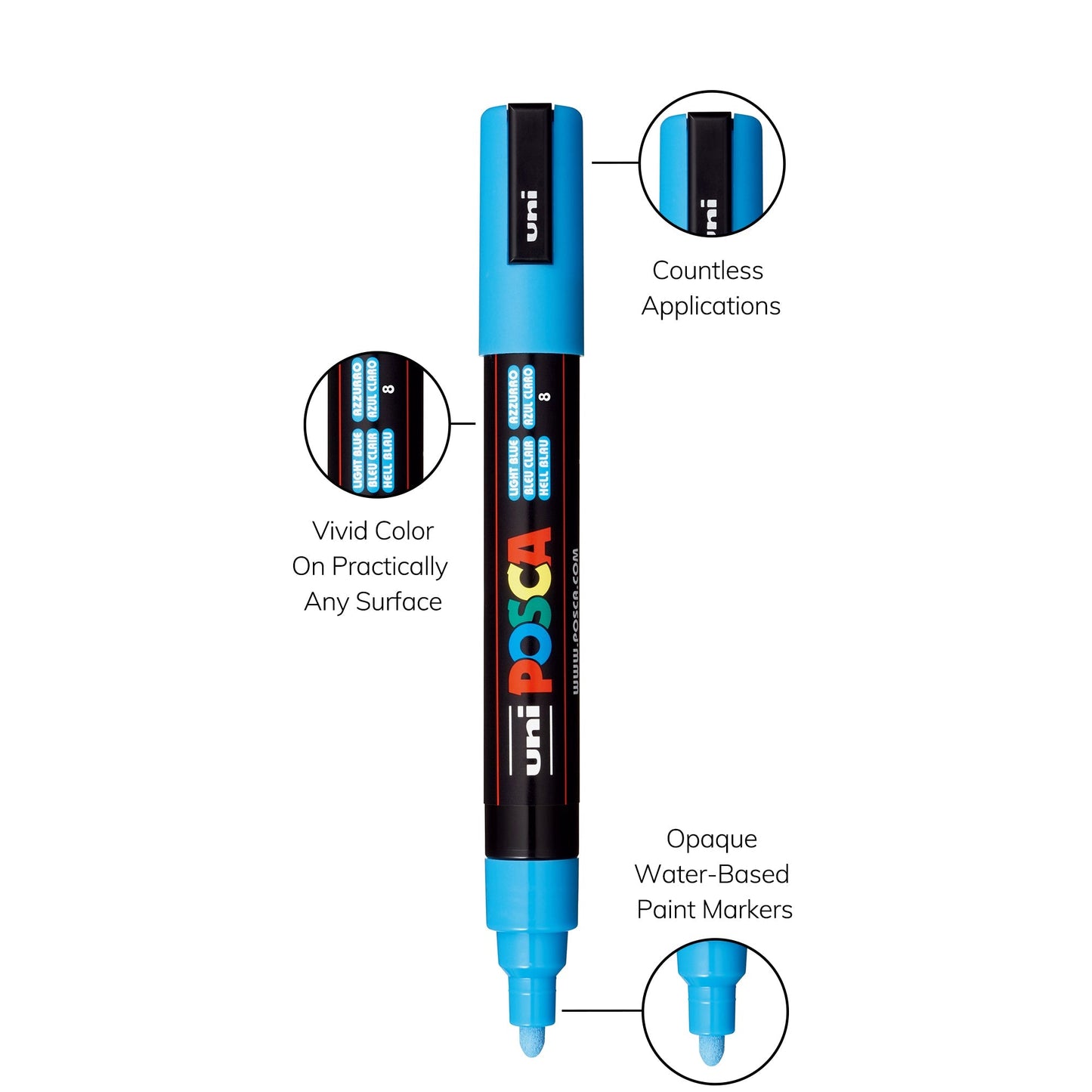 uni® POSCA® PC-5M, Water-Based Paint Markers (29 Pack)